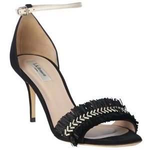 L.K. Bennett MILLA Raffia Stiletto Sandals